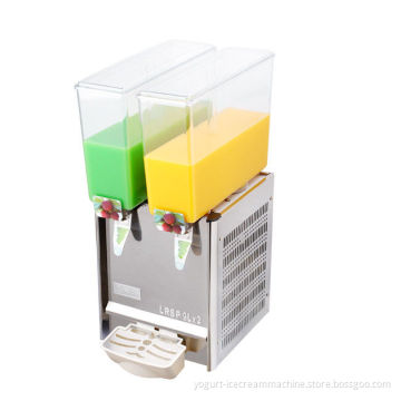 Two Bowls 9l Juice Dispenser Machine With Spraying, Commercial Cooling &amp; Heating Juice Machine